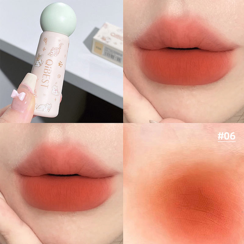 Lip Tint Korean - QIBEST телесный матовый блеск для губ