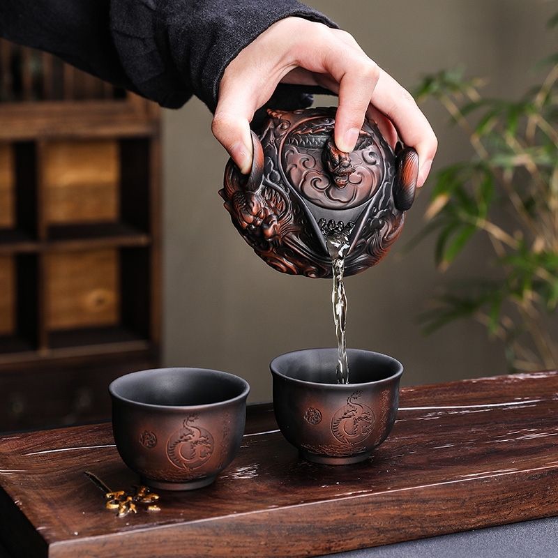 Korean Tea Set - Китайская фиолетовая керамика ручной работы с
