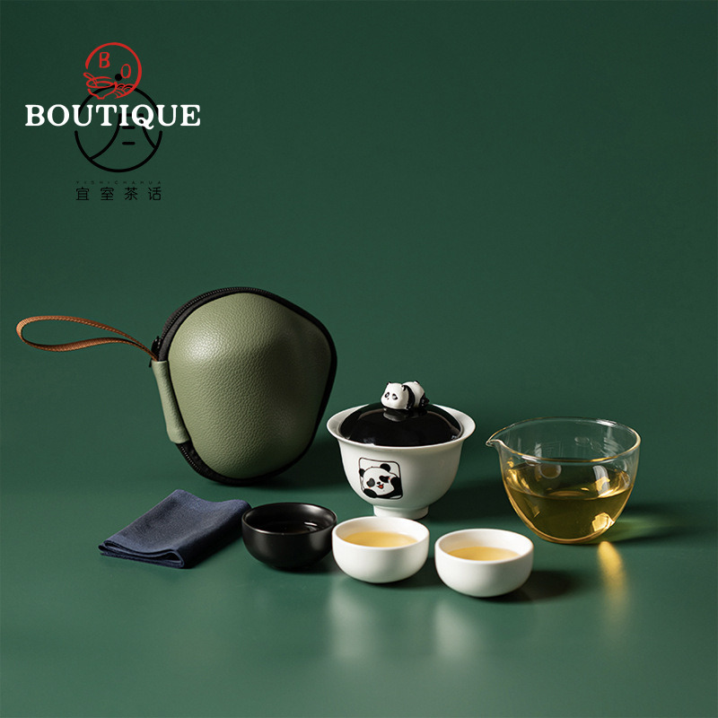 Korean Tea Set - Дорожный набор Yishi Talk Panda, мультяшная