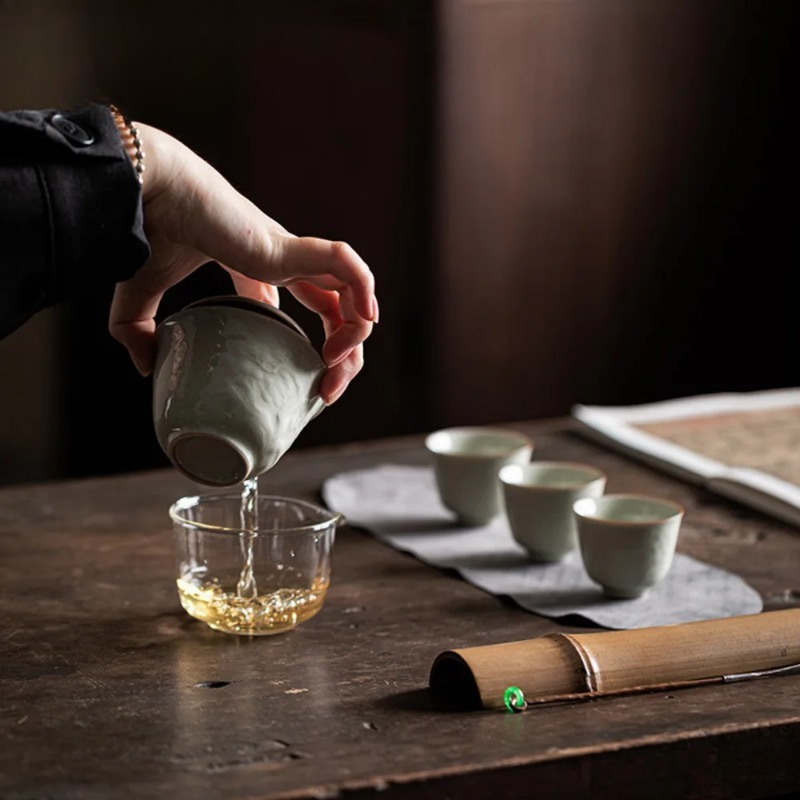 Набор чайных чаш с рельефным у – обзор и цена Korean Tea Set