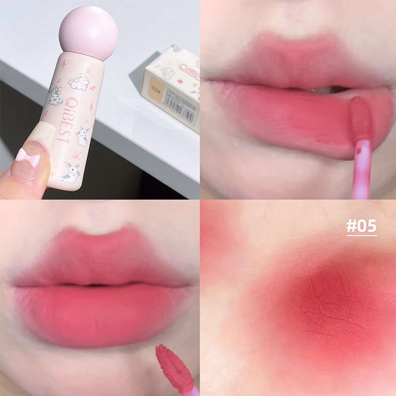 QIBEST милая бархатная матовая – обзор и цена Lip Tint Korean